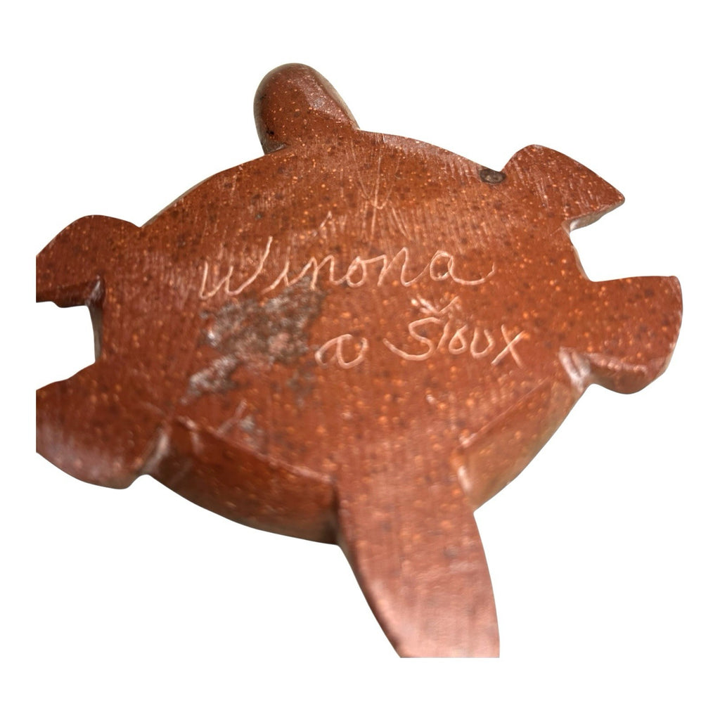 Vintage Native American Hand Carve Turtle Fetish Figurine - Sioux