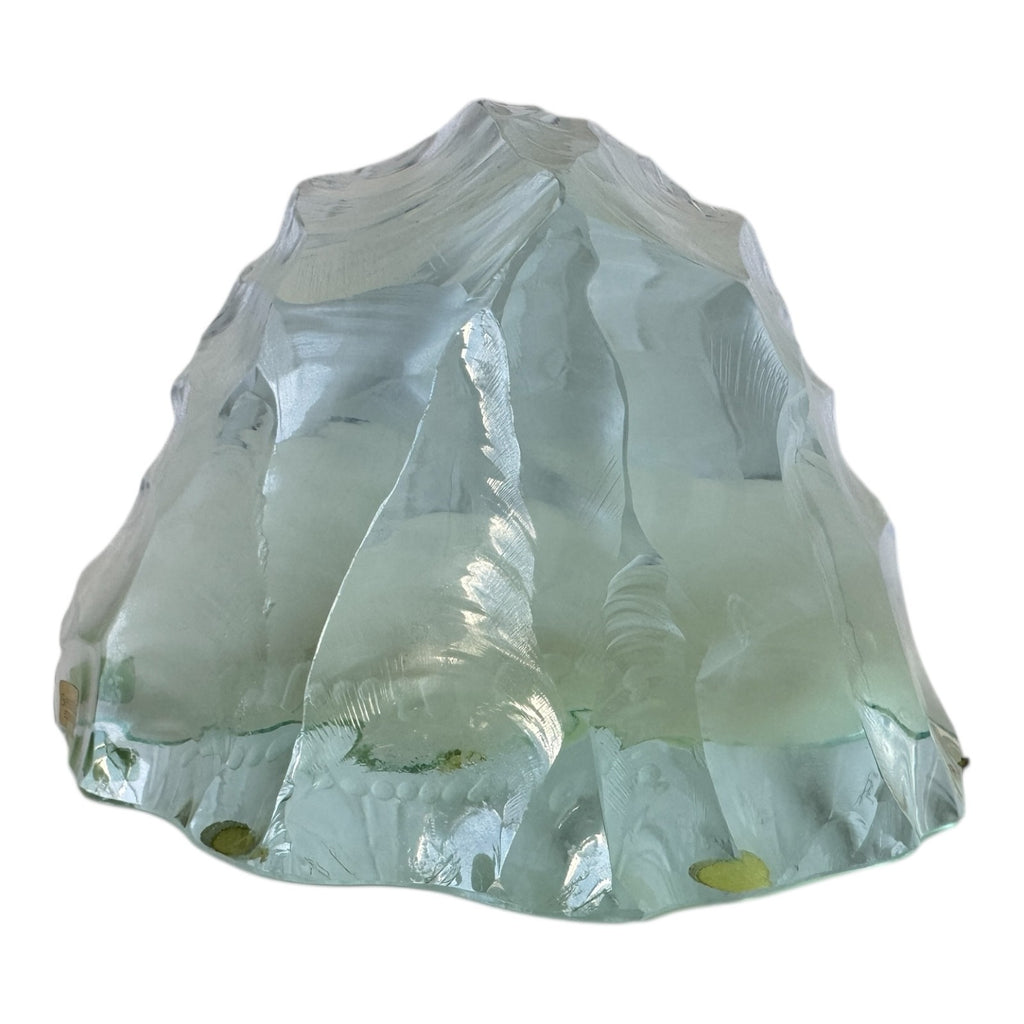 Vintage Kosta Boda Glass Iceberg Sculpture Viking Ship by Vicke Lindstrand