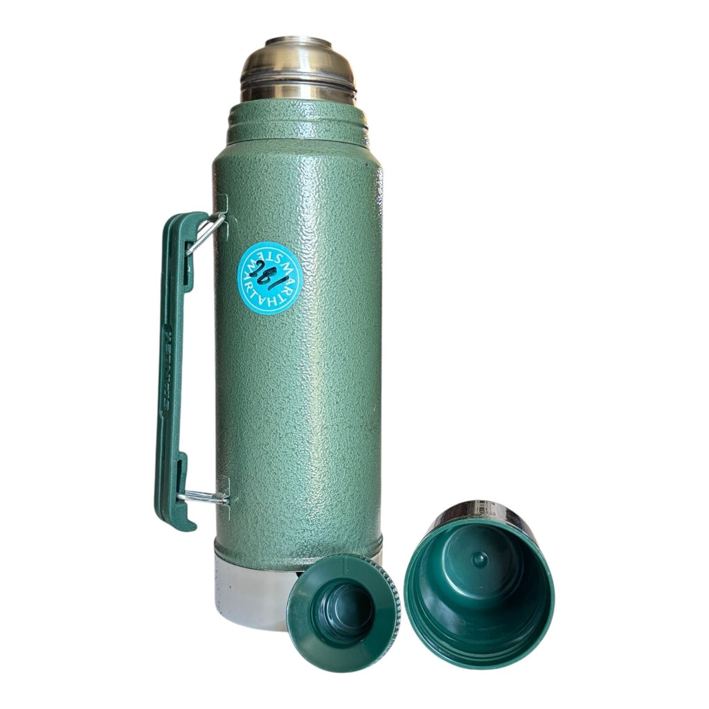 Vintage Large Green Stanley Thermos - Owned by Martha Stewart (Quart)