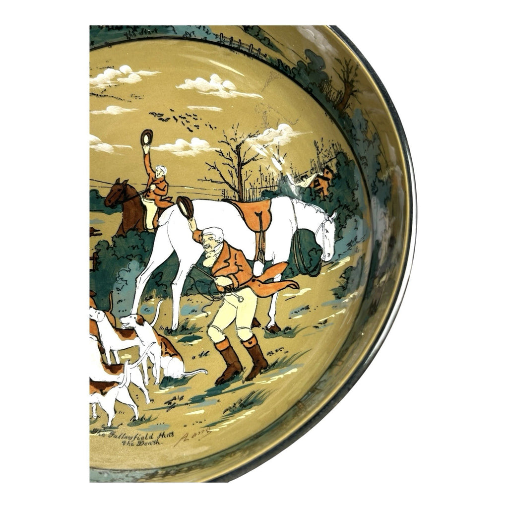 Antique Buffalo Pottery Bowl Fallowfield Hunt Series - The Death