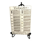 Antique Wedgwood 1916 Calendar Advertising Tile MIT