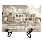 Antique Wedgwood 1914 Calendar Advertising Tile Pier Head of Commonwealth Boston