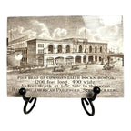 Antique Wedgwood 1914 Calendar Advertising Tile Pier Head of Commonwealth Boston