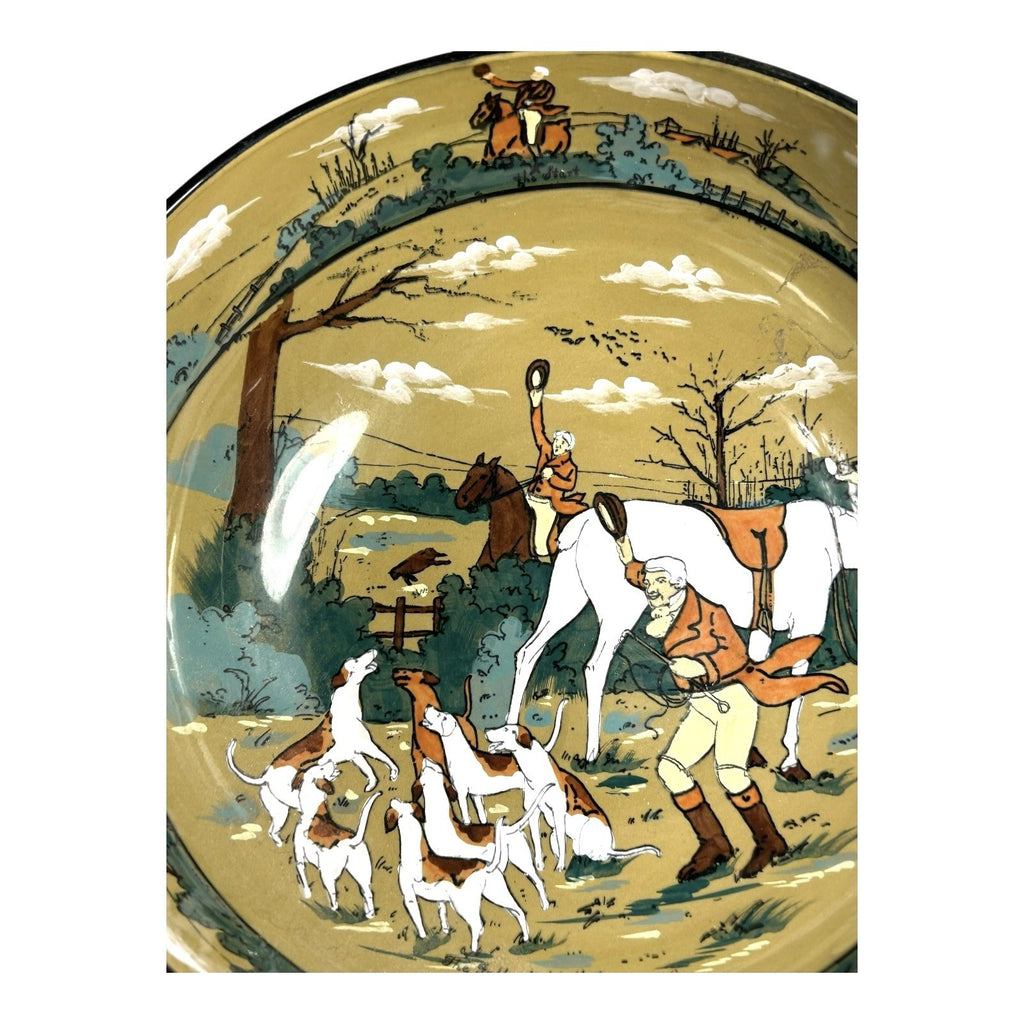 Antique Buffalo Pottery Bowl Fallowfield Hunt Series - The Death