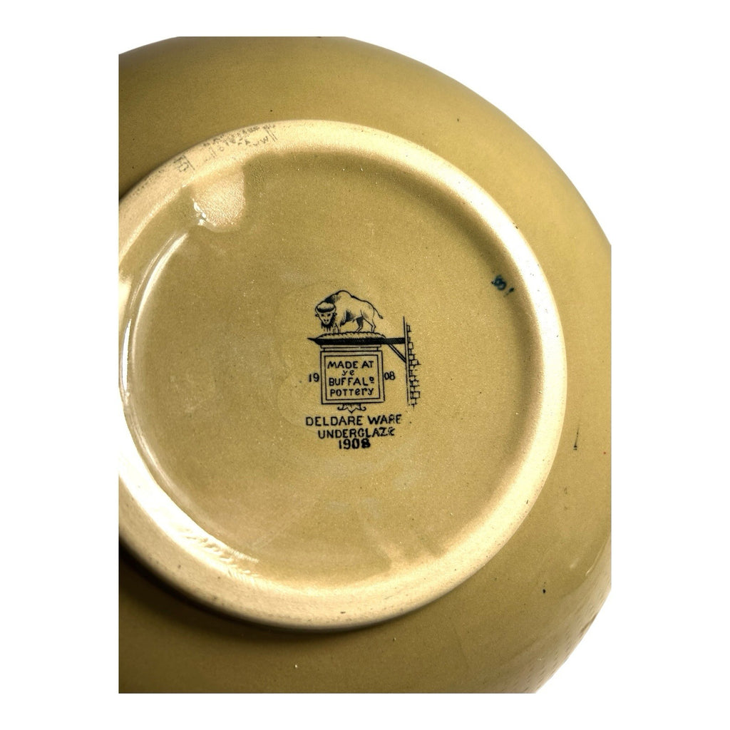 Antique Buffalo Pottery Bowl Fallowfield Hunt Series - The Death