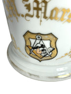 Antique Mason Masonic Occupational Shaving Mug RM Marshall