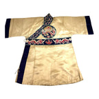 Antique Chinese Hand Embroidered Qing Dynasty Silk Dragon Themed Child's Robe
