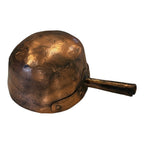 Antique Hand Hammered Copper Handled Pot or Planter - Country Farmhouse Decor
