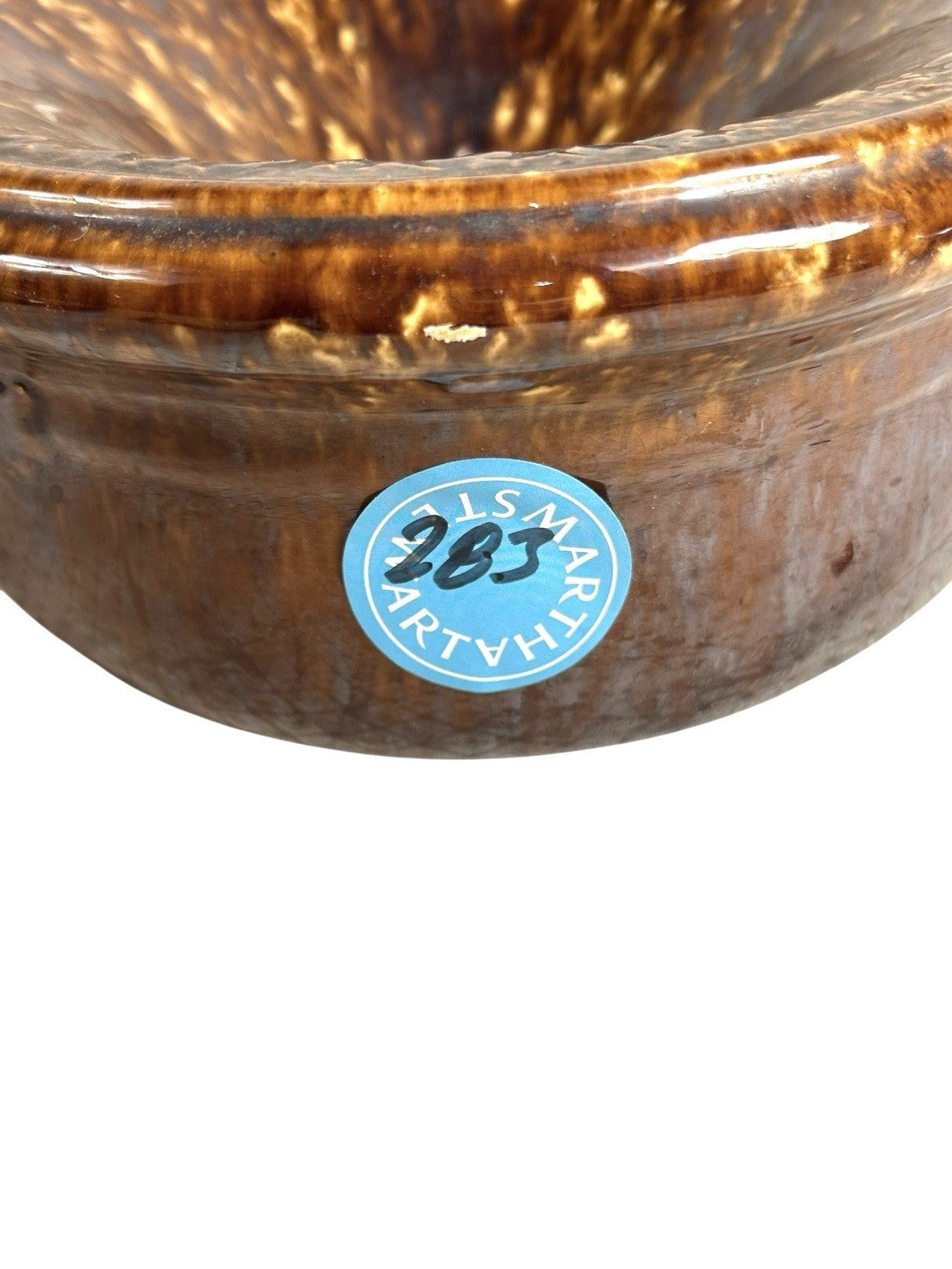 Antique Rockingham Bennington Spittoon Owned by Martha Stewart at Turkey Hill
