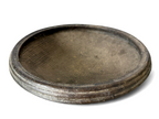 Antique Rustic Primitive Blackware Pottery Grinding Bowl