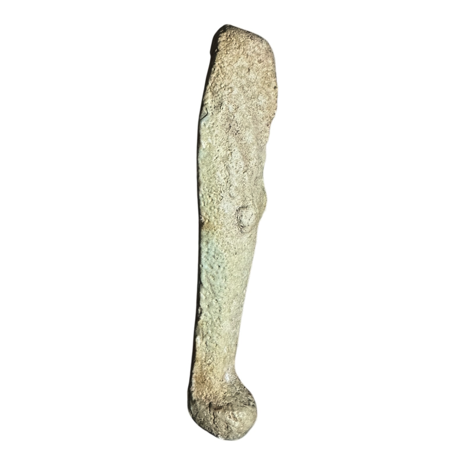 Ancient Egyptian Hand-Carved Faience Glazed Stone Ushabti Figure - Tomb Art