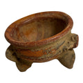Antique Pre-Columbian Handmade Terracotta Tripod Footed Bowl