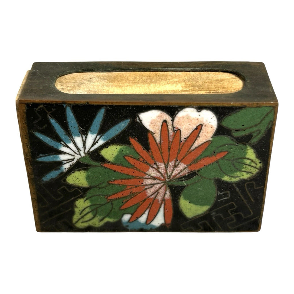 Antique Chinese Cloisonne Matchbox Holder
