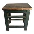 Antique Primitive Folk Art Farmhouse Green Painted Milking Stool