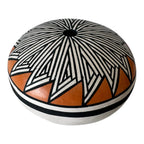 Vintage Native American Acoma Pueblo Pottery Seed Jar Vase – Signed M.P.