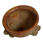 Antique Pre-Columbian Handmade Terracotta Tripod Footed Bowl