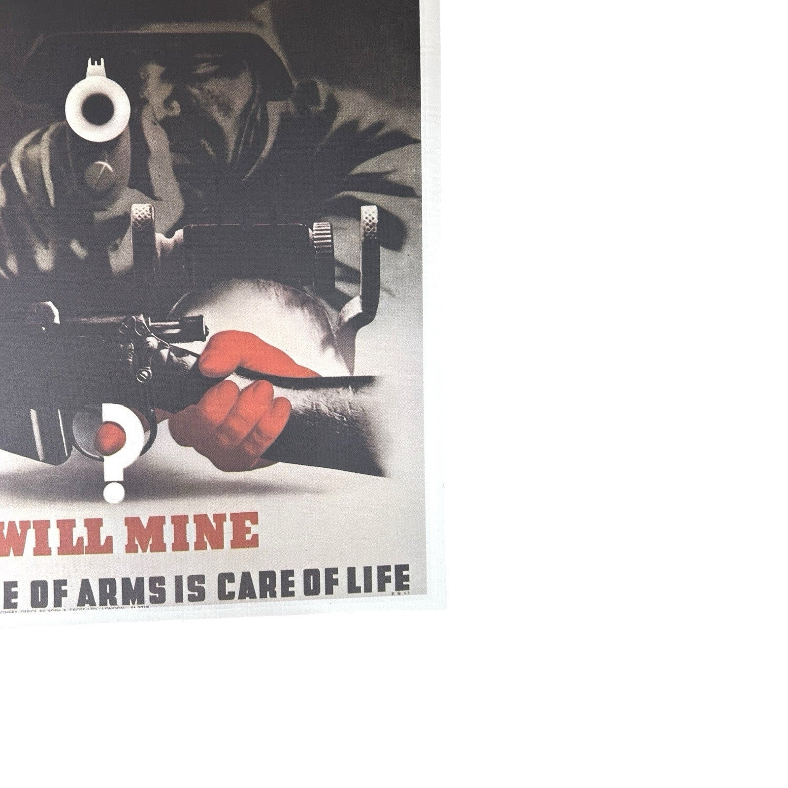 Vintage Giclee of British WW2 Poster Care of Arms by Abram Games
