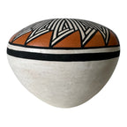 Vintage Native American Acoma Pueblo Pottery Seed Jar Vase – Signed M.P.