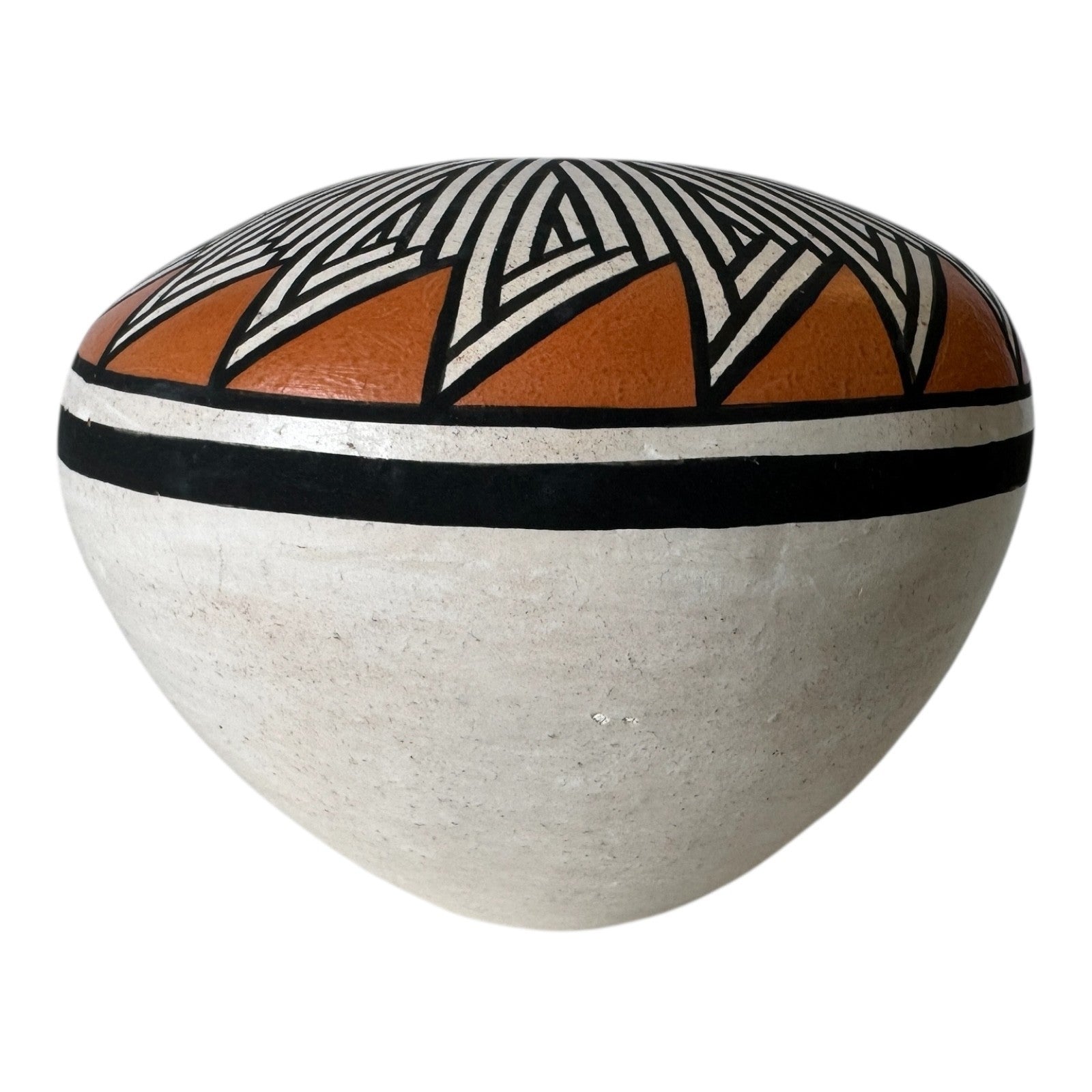 Vintage Native American Acoma Pueblo Pottery Seed Jar Vase – Signed M.P.
