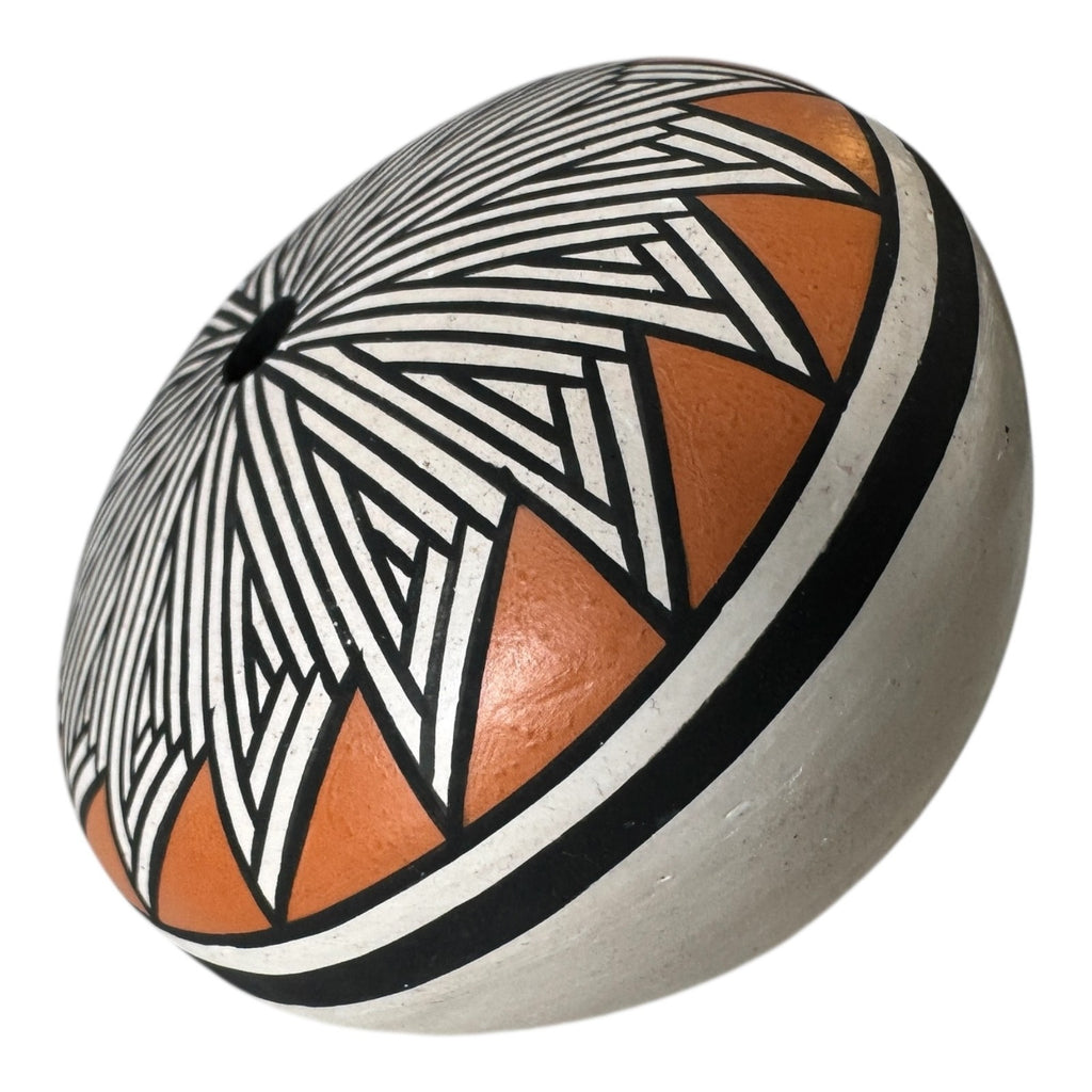 Vintage Native American Acoma Pueblo Pottery Seed Jar Vase – Signed M.P.