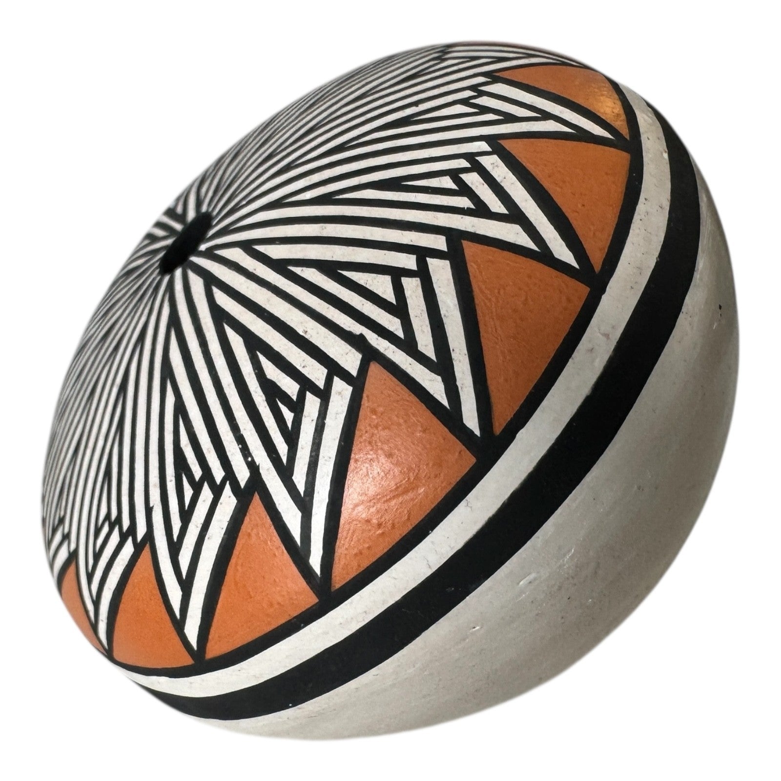 Vintage Native American Acoma Pueblo Pottery Seed Jar Vase – Signed M.P.