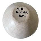 Vintage Native American Acoma Pueblo Pottery Seed Jar Vase – Signed M.P.