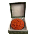 Vintage Chinese Cinnabar Paste Wax Stamp Covered Container with Box