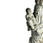 Antique Hand Carved Stone Shou Lao Statue with Child - God of Longevity