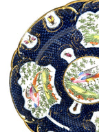 Antique Chelsea Porcelain Cabinet Plate with Exotic Birds and Insects