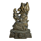 Antique Solid Brass Punch & Judy Doorstop - Judy