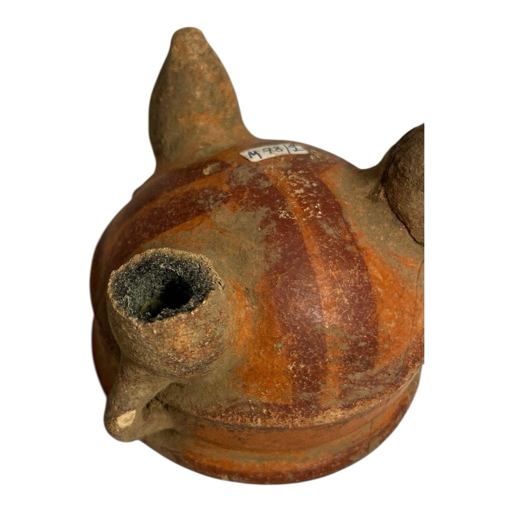 Antique Pre-Columbian Handmade Terracotta Tripod Footed Bowl