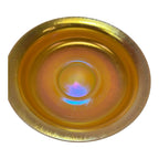 Antique Steuben Gold Aurene Art Glass Bowl with Calcite Base