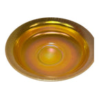 Antique Steuben Gold Aurene Art Glass Bowl with Calcite Base