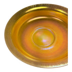 Antique Steuben Gold Aurene Art Glass Bowl with Calcite Base