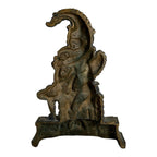 Antique Solid Brass Punch & Judy Doorstop - Punch and Toby