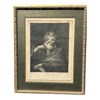 Antique 18th Century Van Dyck Pinx Religious Christian Portrait Print of St Paul