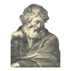 Antique 18th Century Van Dyck Pinx Religious Christian Portrait Print of St Paul