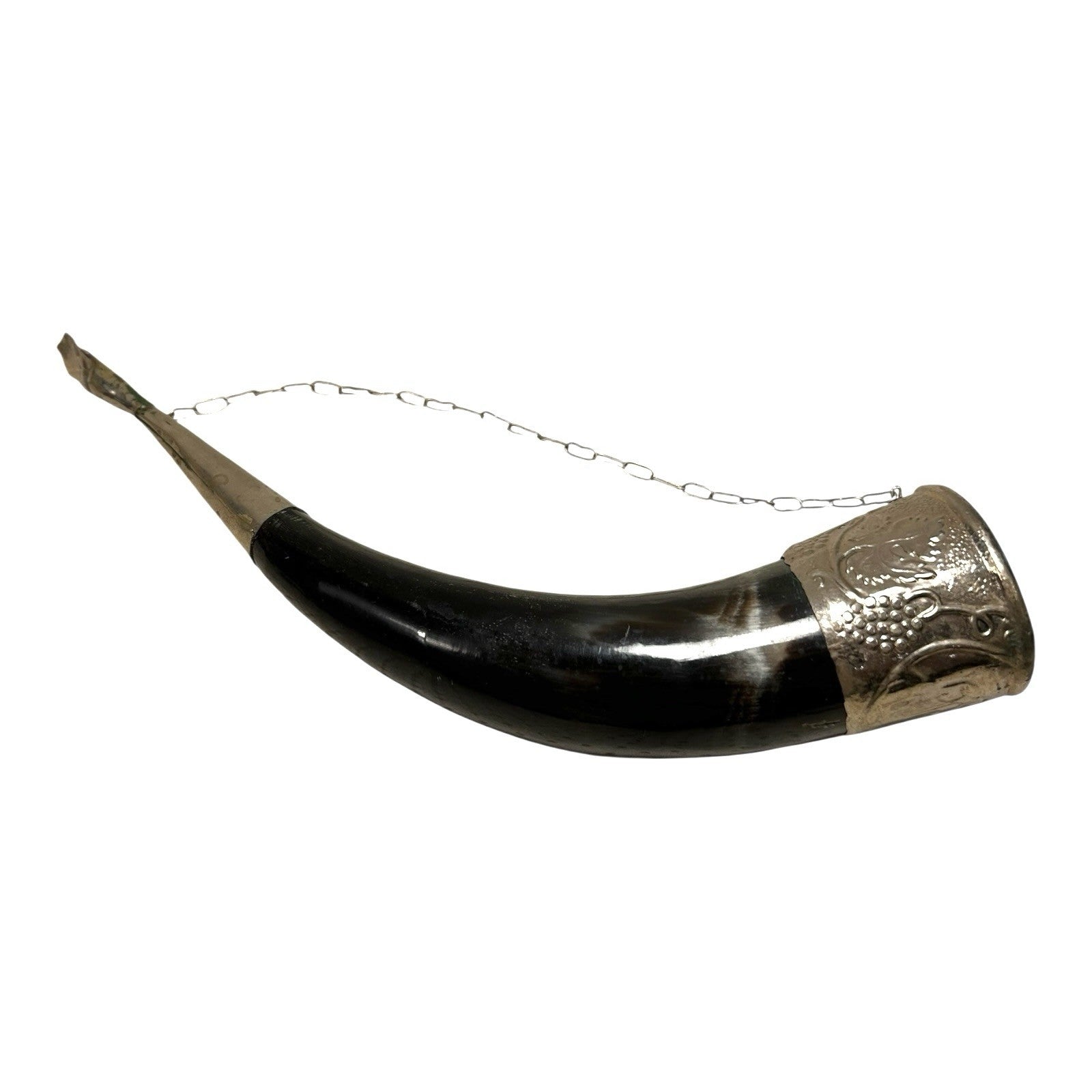Antique Norwegian Viking Drinking Horn - Ornate