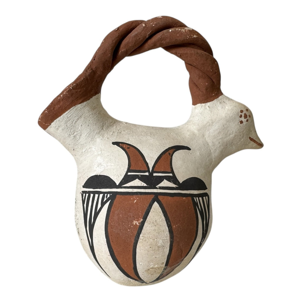 Vintage Native American Acoma Pueblo Pottery Bird Effigy Pot (Signed, Toribio)