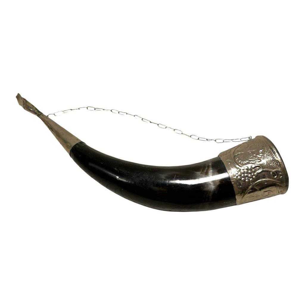 Antique Norwegian Viking Drinking Horn - Ornate