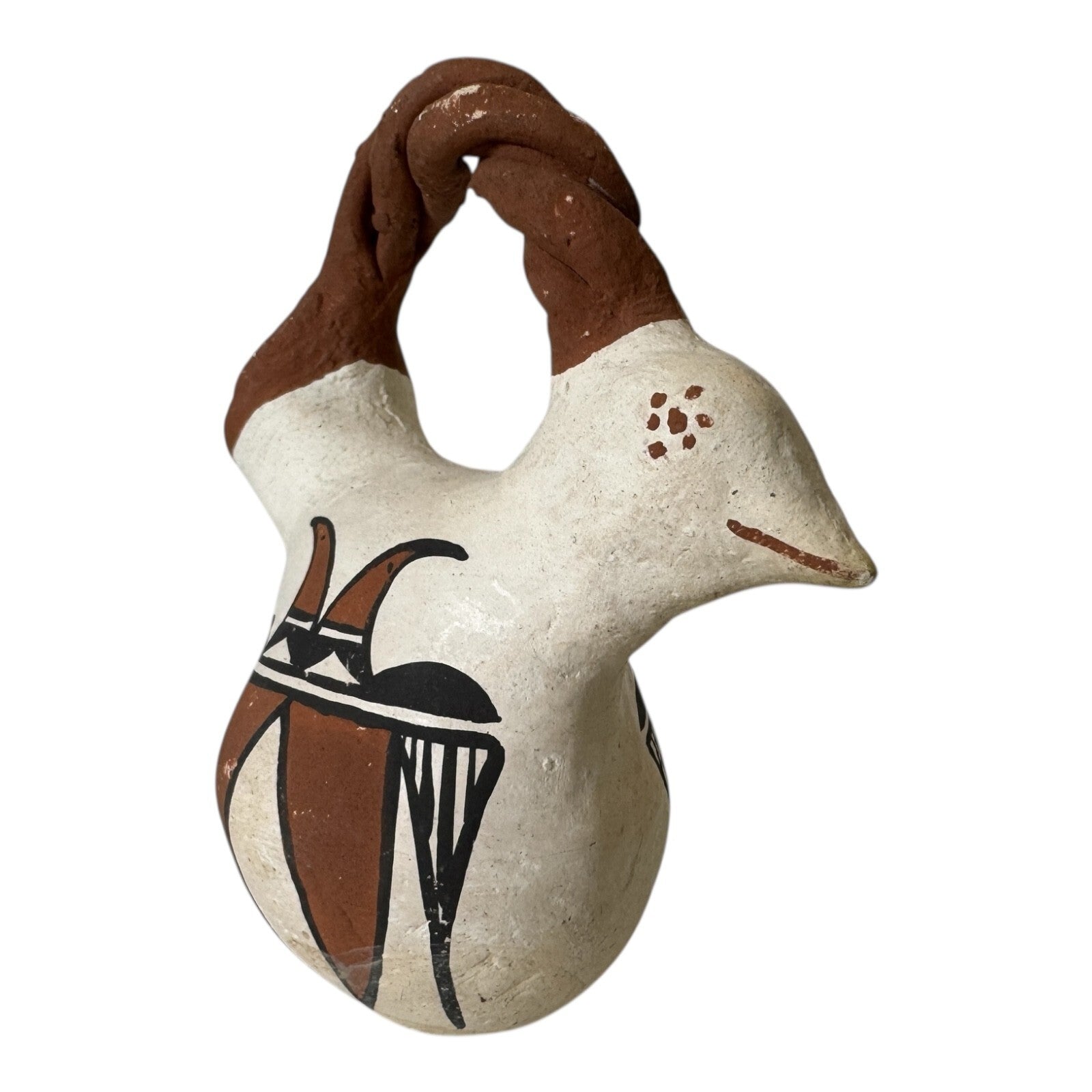 Vintage Native American Acoma Pueblo Pottery Bird Effigy Pot (Signed, Toribio)