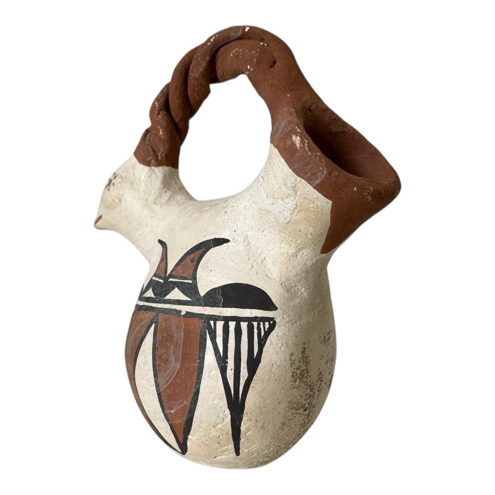 Vintage Native American Acoma Pueblo Pottery Bird Effigy Pot (Signed, Toribio)
