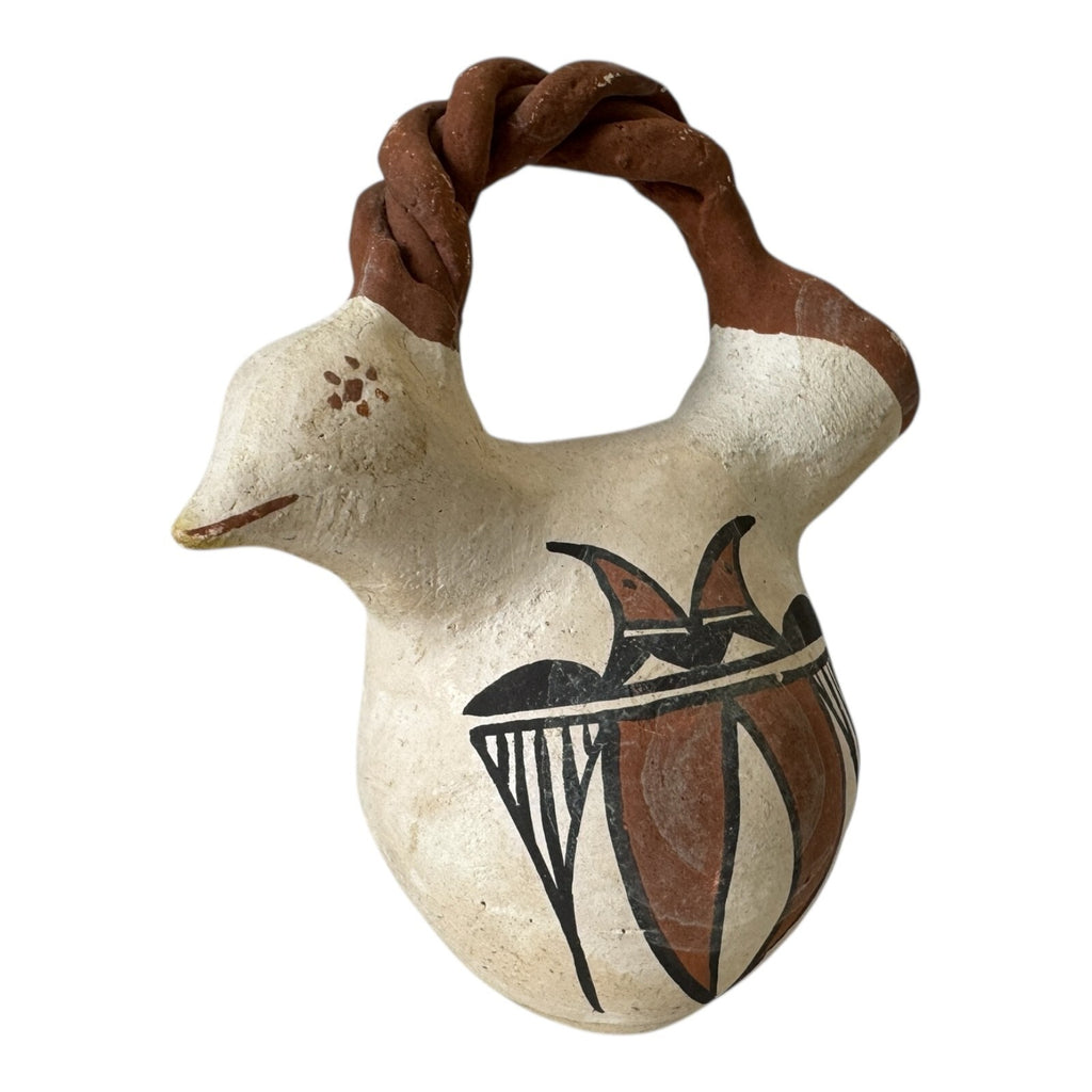Vintage Native American Acoma Pueblo Pottery Bird Effigy Pot (Signed, Toribio)