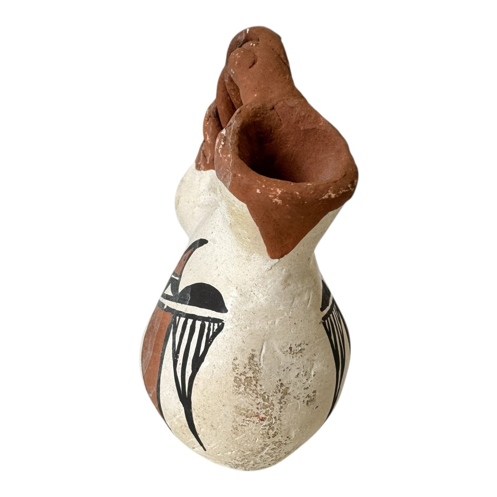 Vintage Native American Acoma Pueblo Pottery Bird Effigy Pot (Signed, Toribio)