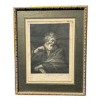 Antique 18th Century Van Dyck Pinx Religious Christian Portrait Print of St Paul