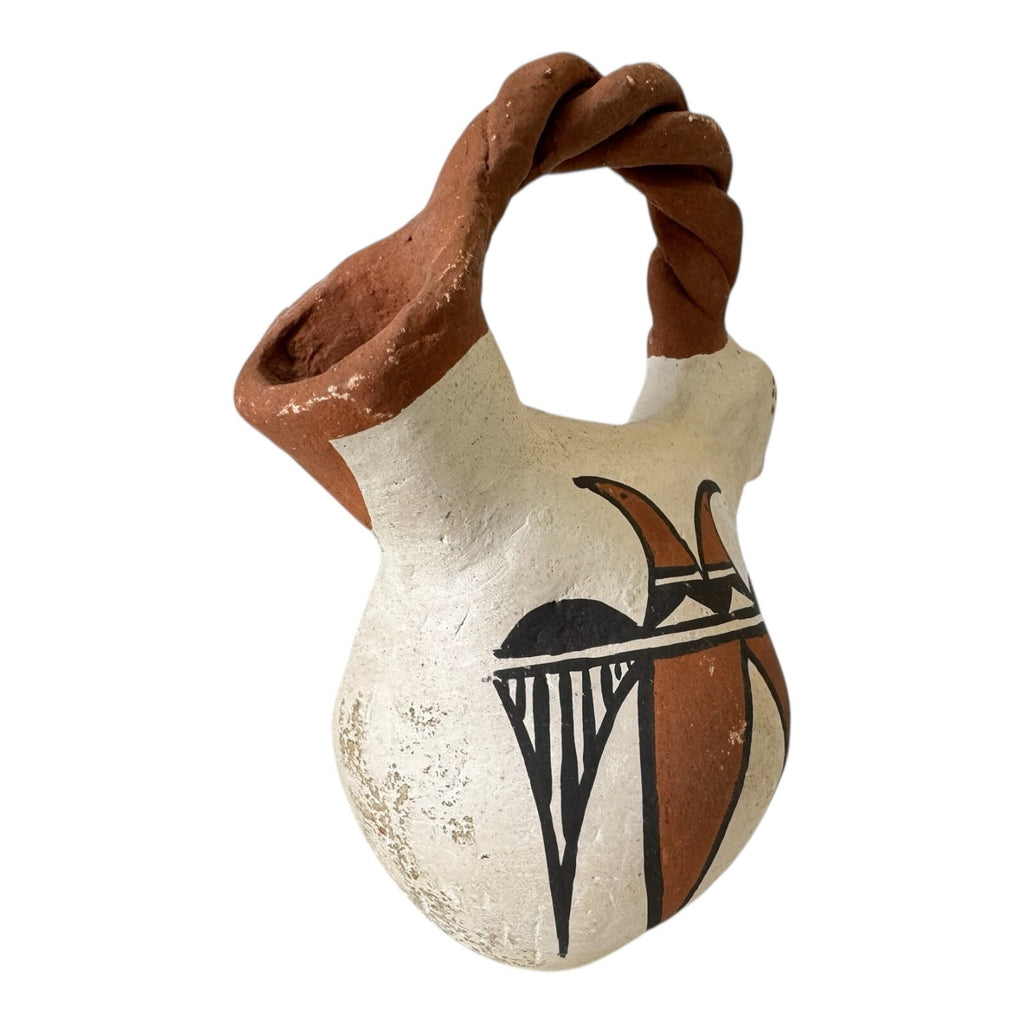 Vintage Native American Acoma Pueblo Pottery Bird Effigy Pot (Signed, Toribio)