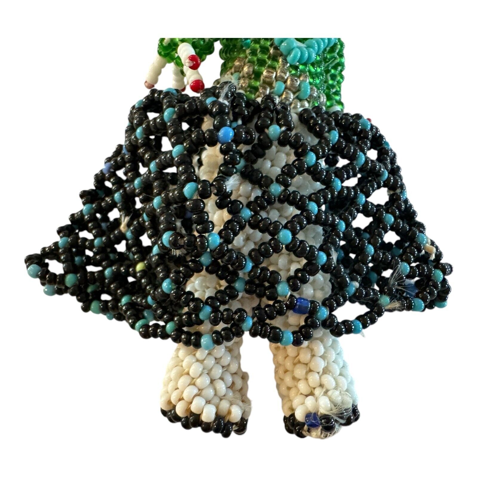 Vintage Zuni Native American Beaded Doll Ornament