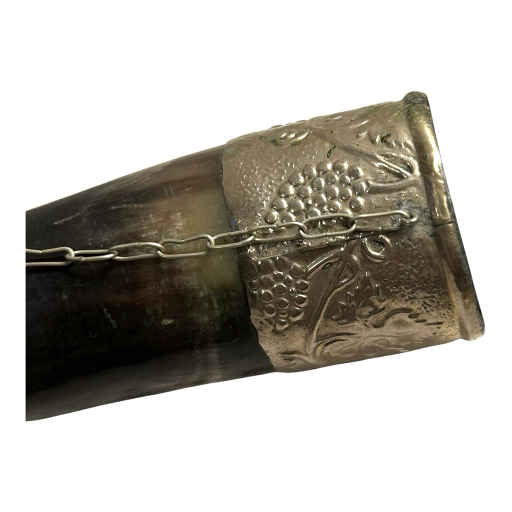 Antique Norwegian Viking Drinking Horn - Ornate