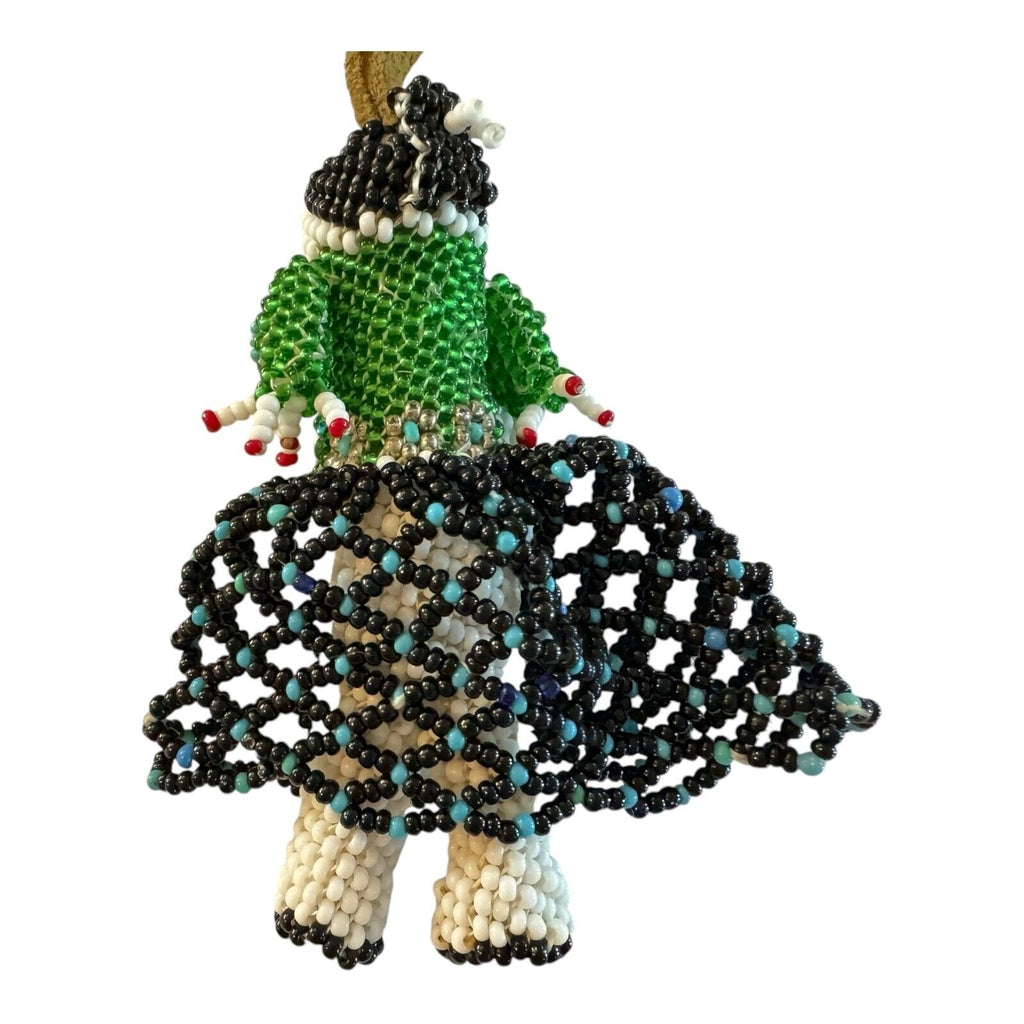 Vintage Zuni Native American Beaded Doll Ornament