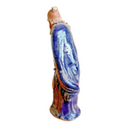 Antique Chinese Export Blue Glazed Ceramic Pottery Mudman Figurine